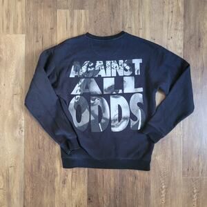 2Pac Men's XS Black Crewneck Sweatshirt Against All Odds Tupac Rap